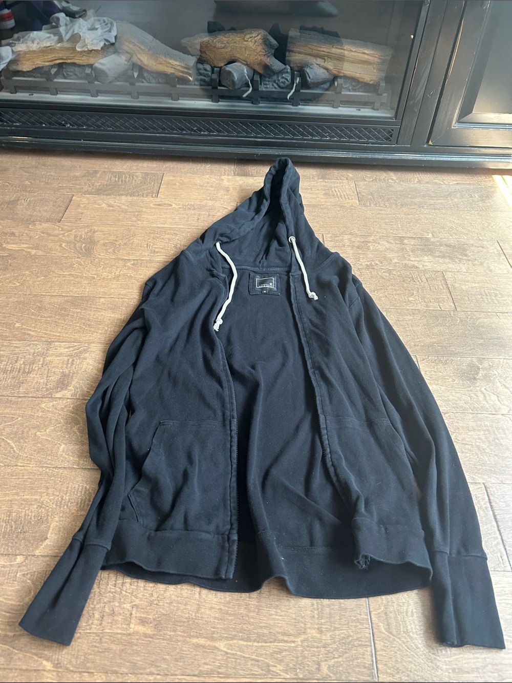 Women’s Black Lightweight Zip Hoodie Jacket - Casual Layer